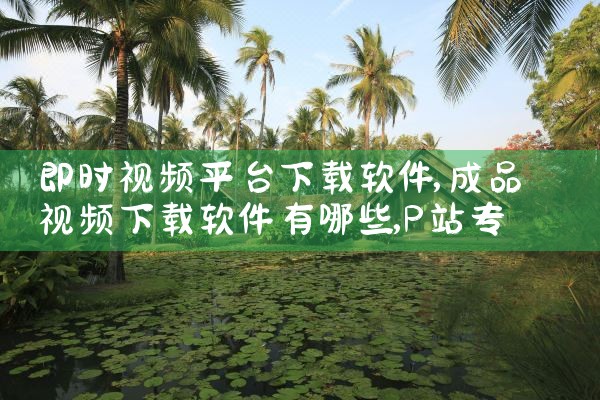 即时视频平台下载软件|P站专业版